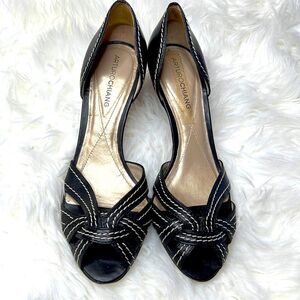 Arturo Chiang leather open peep toe heel